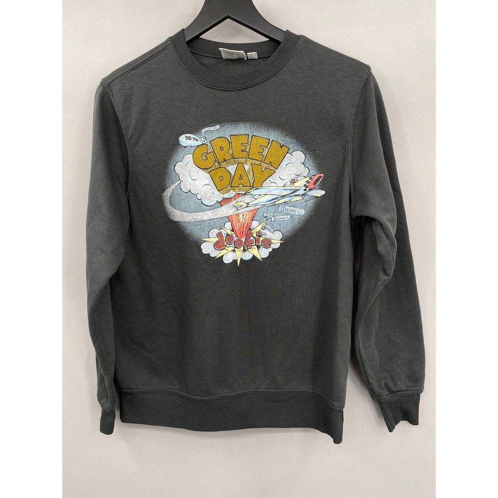 Green Day Dookie Album Graphic Sweatshirt Unisex Small Charcoal Gray Band Merch